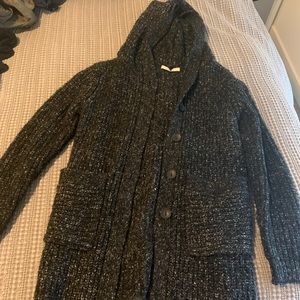 Charcoal grey heavy knit sweater